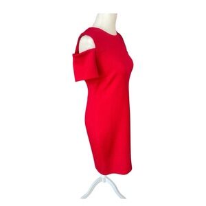 Calvin Klein Bold Red Cold Shoulder Dress Size 6
